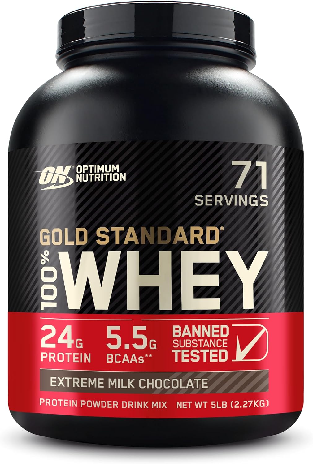 Optimum Nutrition Gold Standard 100% Whey Protein Powder, Extreme Milk Chocolate, 5 Pound (Packaging May Vary)