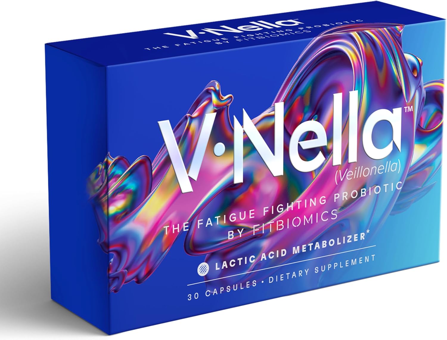FITBIOMICS V\u2022Nella Lactic Acid Metabolizing Probiotic Supplement - Revolutionary Gut Health Supplement and Energy Booster for Fatigue - Supports Endurance, Microbiome Balance, and Digestive Health