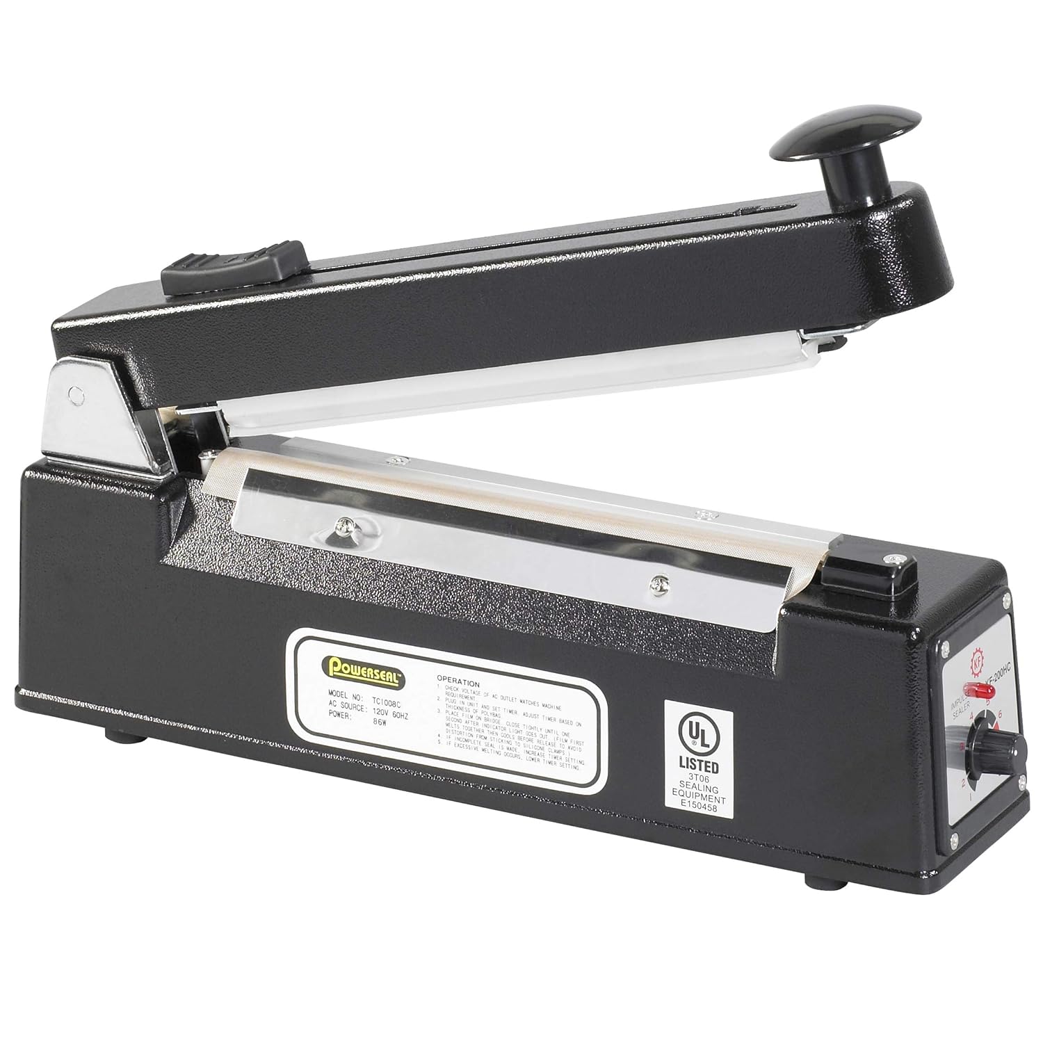 Aviditi 8" Impulse Manual Heat Sealing Bag Machine with Cutter for Closing Plastic Poly Bags and Tubing (1 Machine)