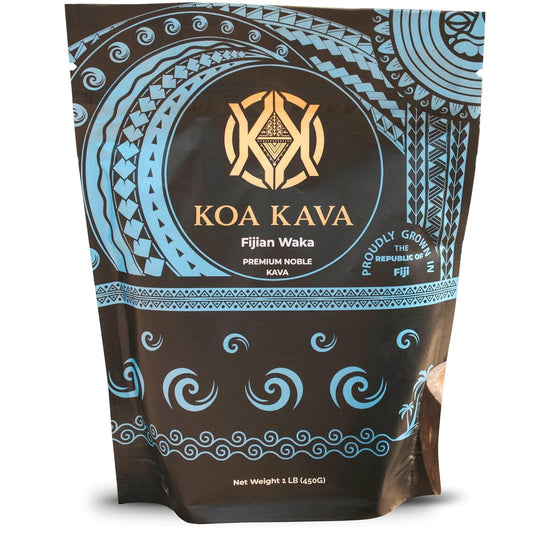 Koa Kava Fiji Kava Powder- Premium Noble Waka Kava Tea made from Lateral Kava Root in Savusavu, Fiji. 1 LB, 16 Ounce