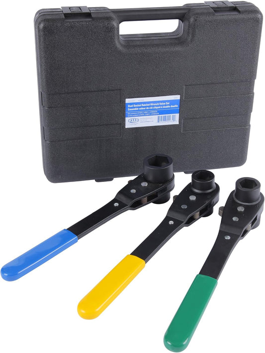 Reed Tool 02930 LVDSSET Value Line Thru-Bolt Dual Socket Ratchet Wrench Set