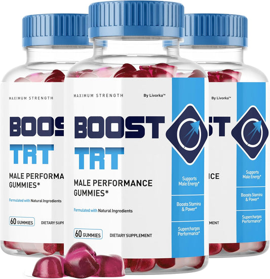 (3 Pack) BoostTRT Gummies - Official Boost TRT Advanced Formula Daily Premium Support Gummy, Natural BoostTRT Supplement Vitamins for Overall Health & Wellness Reviews, 180 Gummies for 3 Months