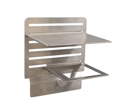 BK Resources GCP-2S-6P GrillCook Pro Medium Upright Shelf Stand with 12" Shelf and 1/6th Pan Holder, Stainless Steel