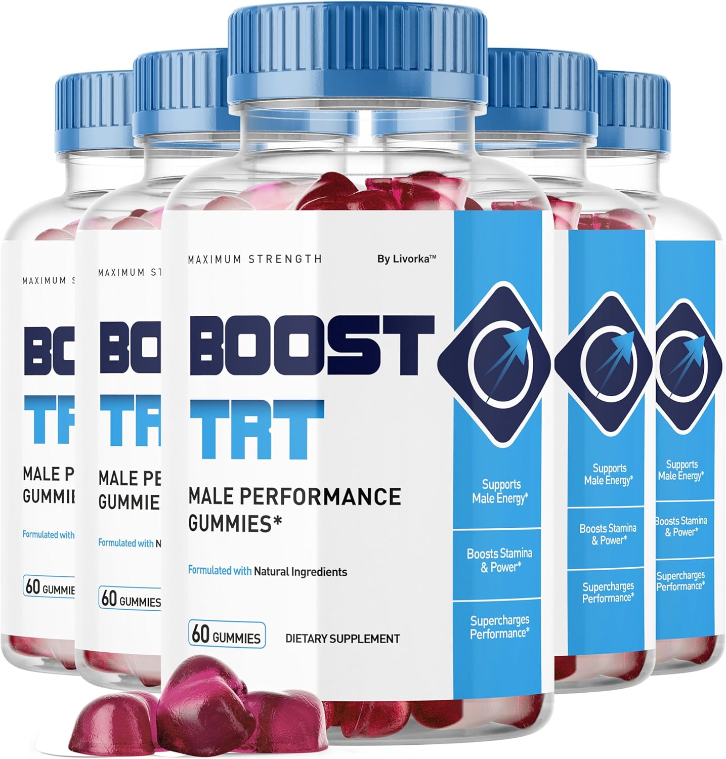 (5 Pack) BoostTRT Gummies - Official Boost TRT Advanced Formula Daily Premium Support Gummy, Natural BoostTRT Supplement Vitamins for Overall Health & Wellness Reviews, 300 Gummies for 5 Months