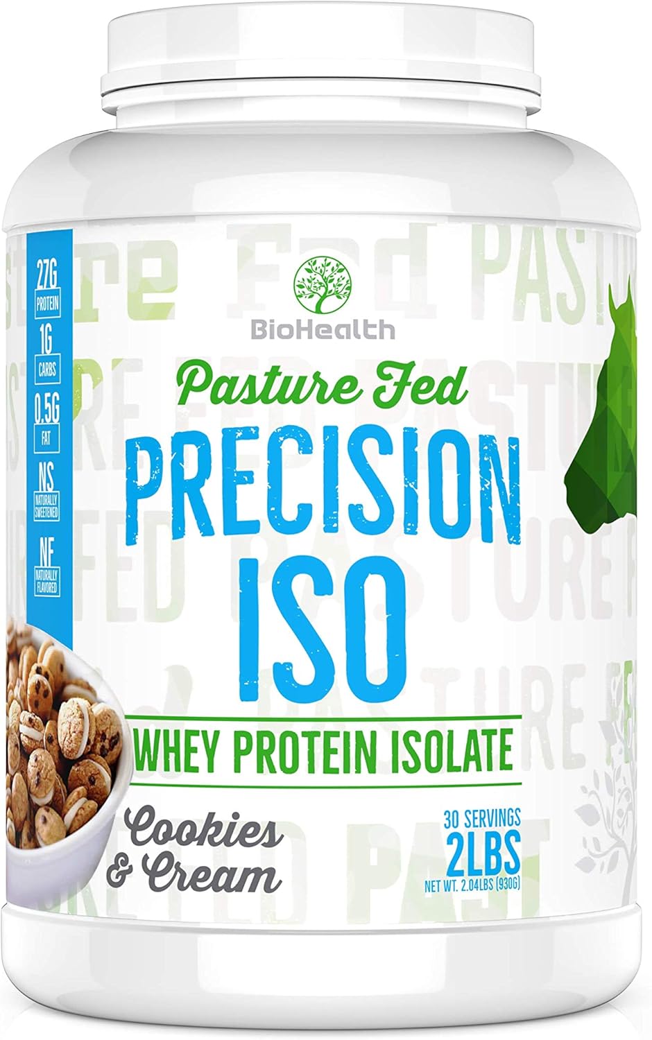 Precision ISO Cookies & Cream 2lb | 27g Whey Protein Isolate | Non-GMO | Sugar Free | 27 Servings