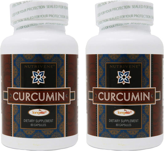 2-Pack Curcumin Longvida by Nutrivene (500 mg, 60 Capsules)