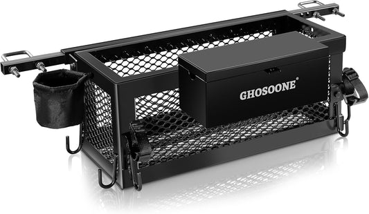 Heavy Duty Tractor Tool Box 24"x 10"x 10" Multi-Function Tractor Accessories, Suitable for Most Tractors and Zero Turn Mower