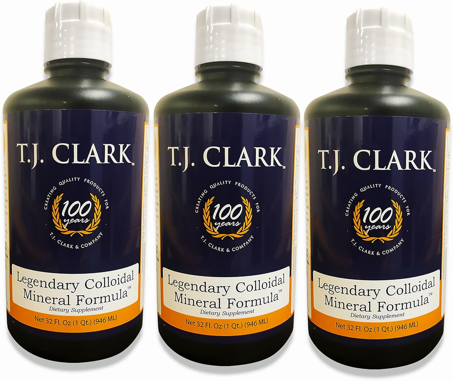 T.J. Clark Legendary Colloidal Mineral Formula 32 fl. oz. (3 Pack) by T.J. Clark