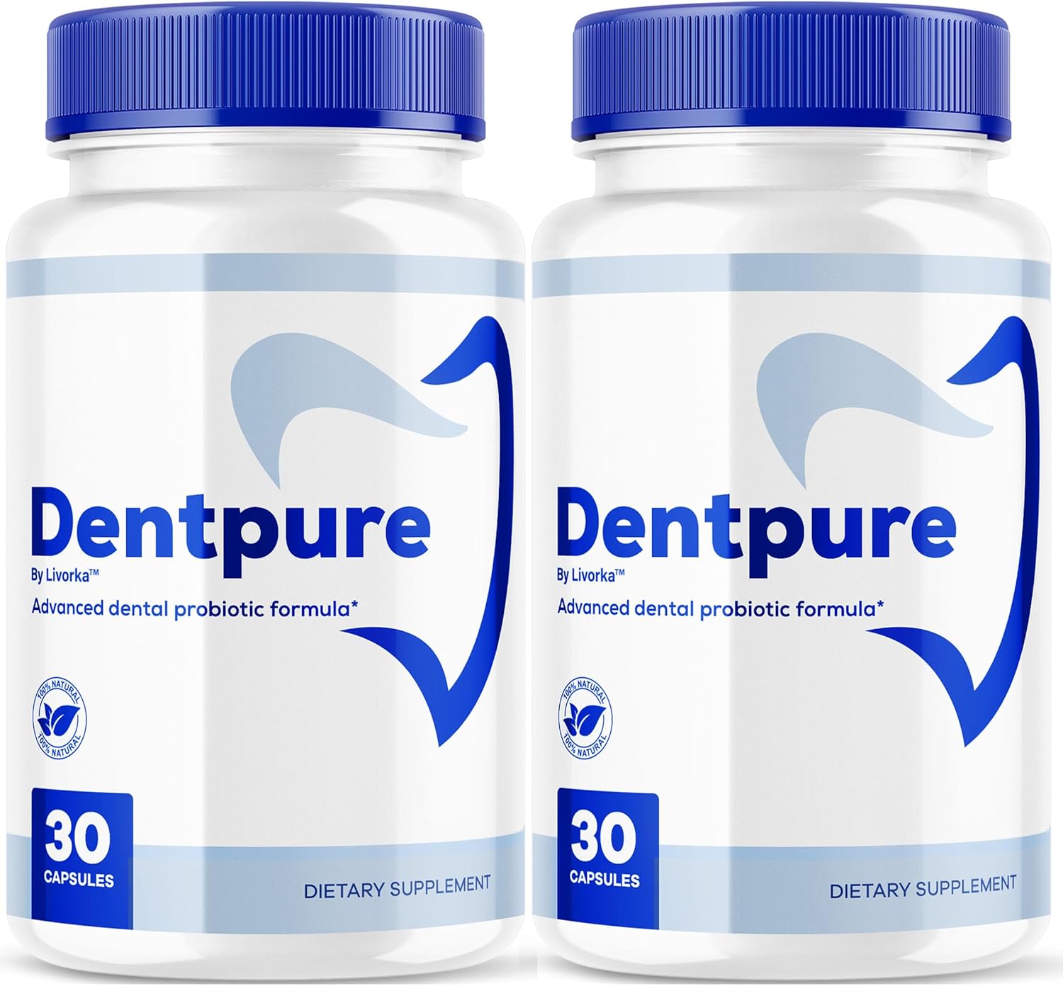 (2 Pack) Dentpure Probiotics - Official Dentpure Capsules Advanced Natural Formula Probiotic for Healthy Teeth and Gums, Dent Pure All Natural Dental Supplement Oral Probiotics 60 Capsules - 2 Months