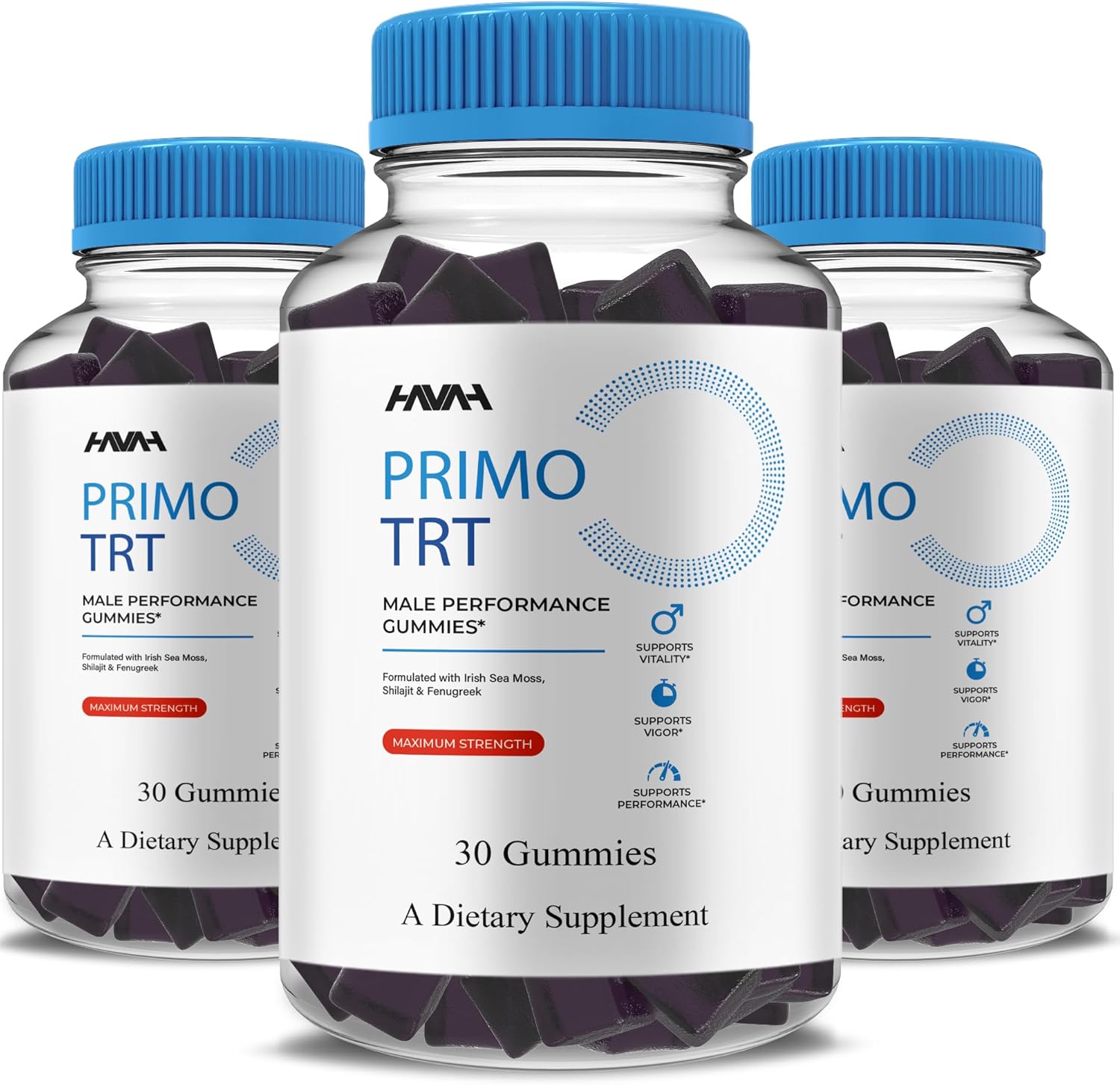 (3 Pack) Primo TRT Maximum Strength Performance Gummies PrimoTRT Gummy Supplement, Prime TRT Maximum Strength Advanced Shiljait Vitamin Support Supplement, Primo TRT Premium Gomitas (3 Month Supply)