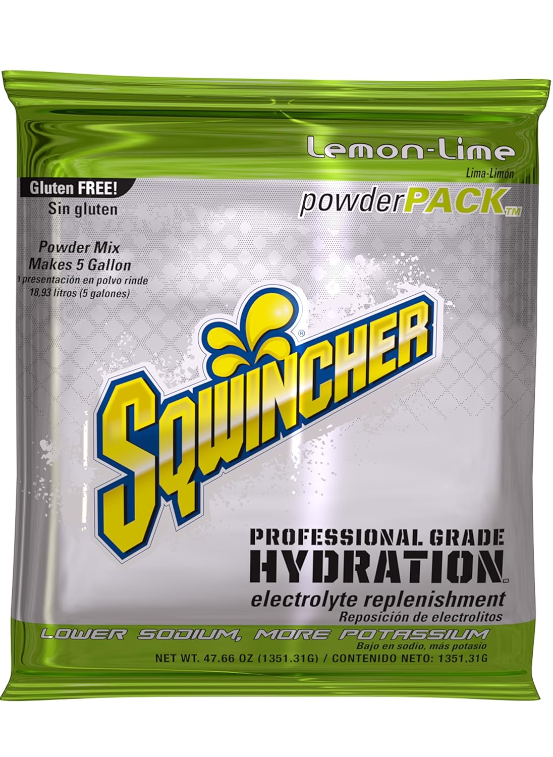 Sqwincher 016408-LL Concentrate Powder Pack, 5 Gallon Yield, Green, Standard (Pack of 16)