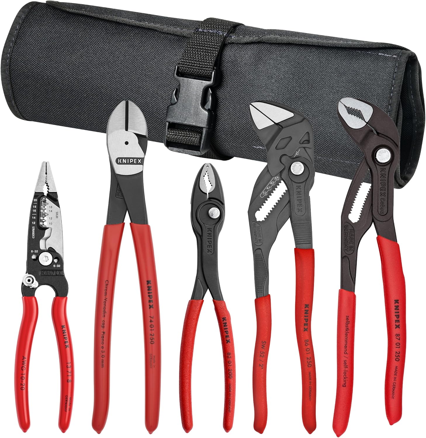 Knipex - 5 Pc Core Pliers Set in Tool Roll (9K0080150US)