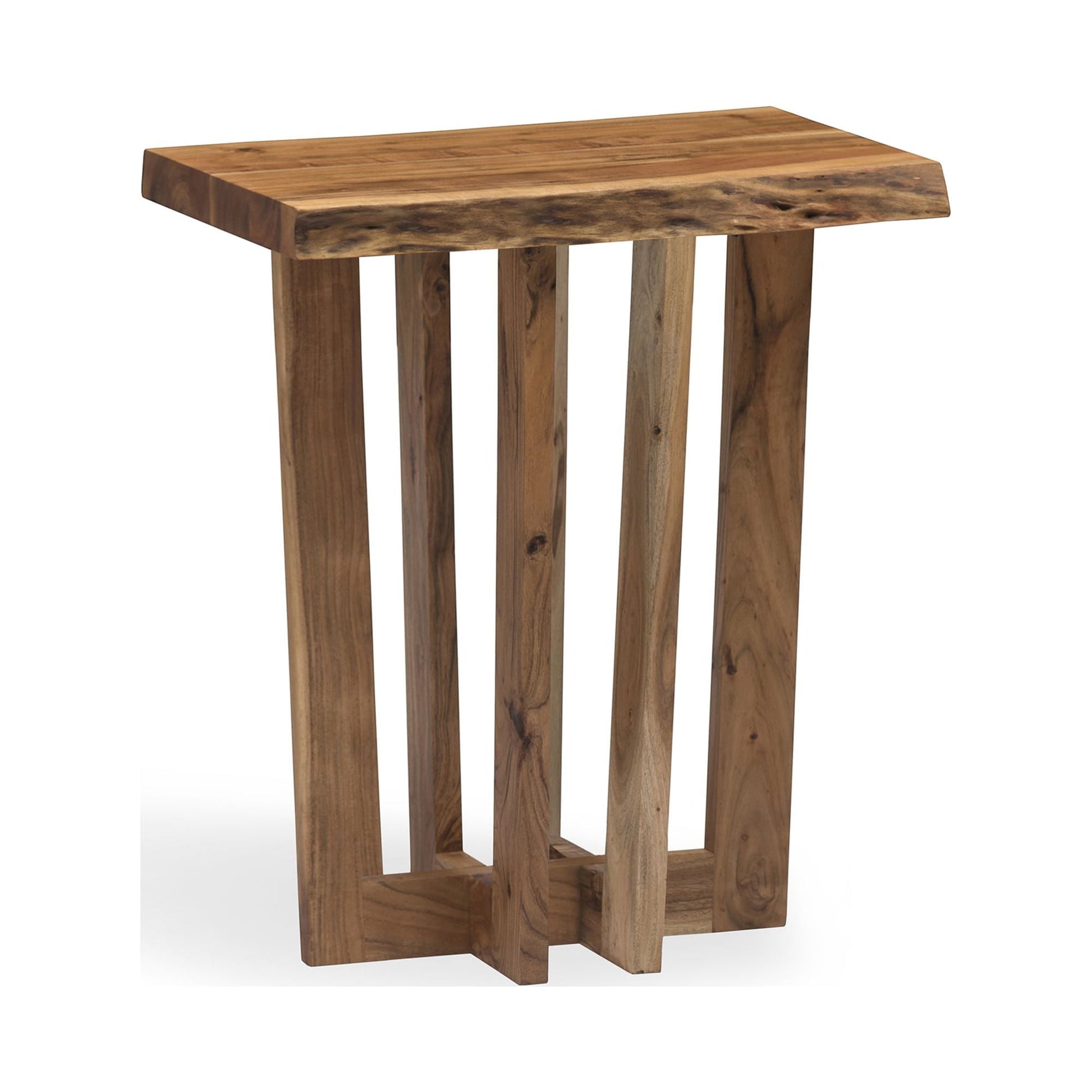 Alaterre Furniture Berkshire Natural Live Edge Wood End Table