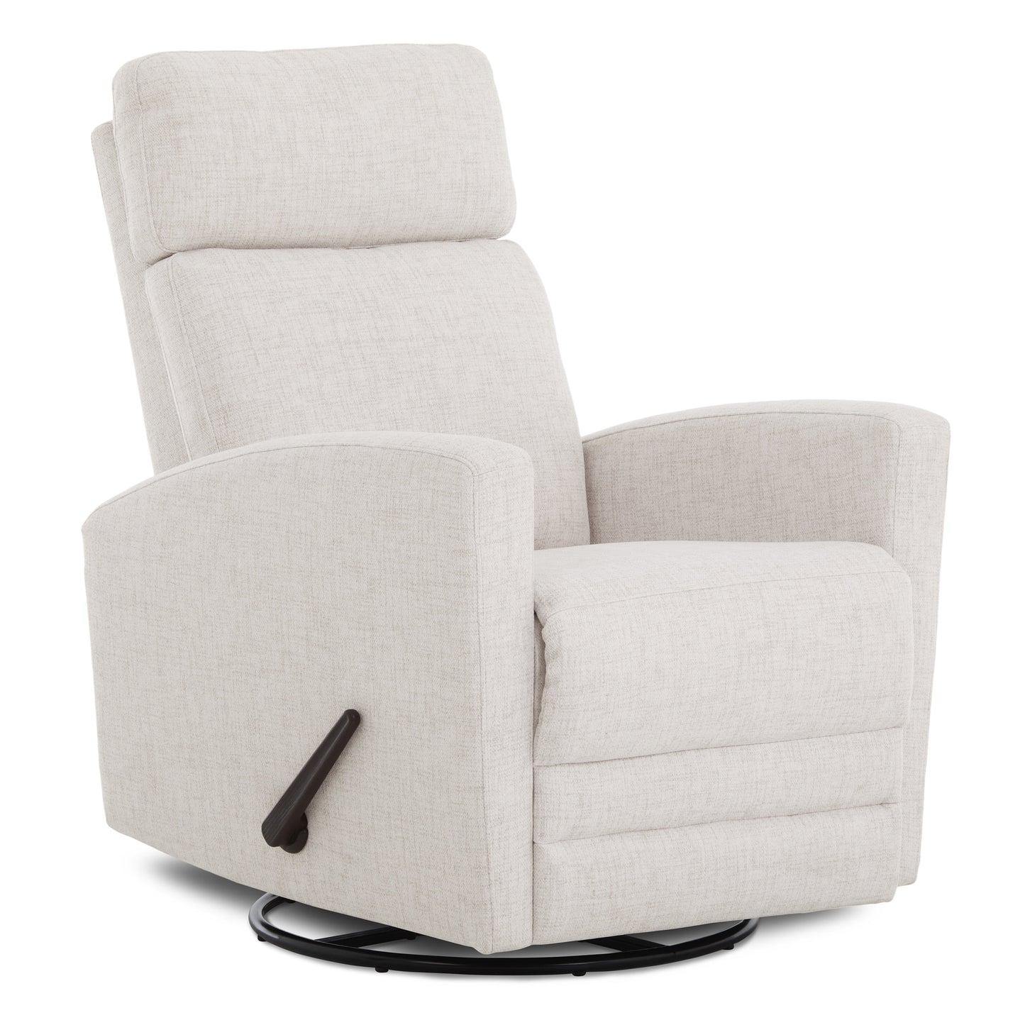 Dream On Me Chatham Nursery Glider Recliner and Rocking Chair in Ecru, 360° Swivel Motion, Smooth Rocking Motions, FSC and Greenguard Gold Certified