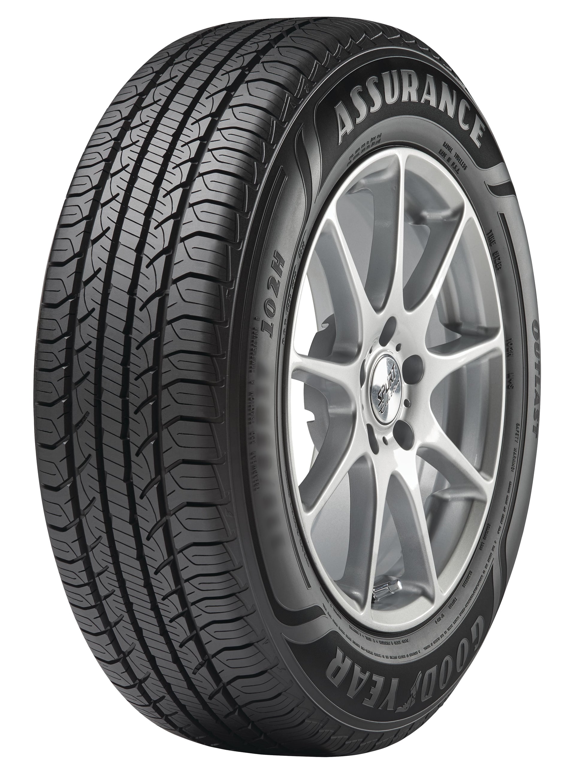 Goodyear Assurance Outlast 225/60R18 100H All-Season Tire Fits: 2018-23 Chevrolet Equinox LT, 2017-18 Subaru Outback 3.6R Touring