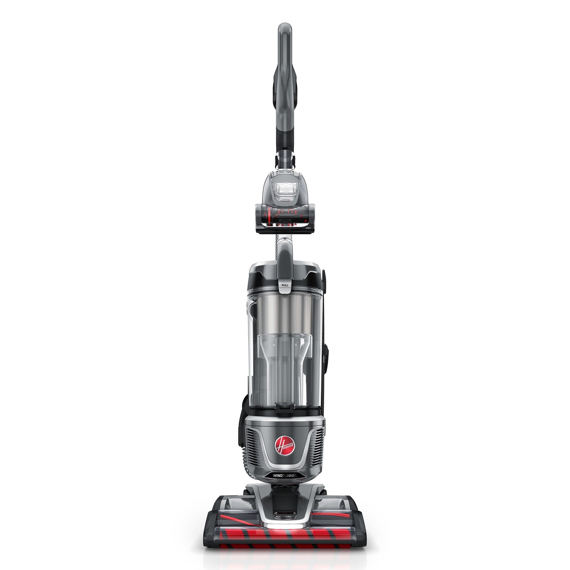 Hoover Upright Vacuum, WindTunnel All Terrain Bagless, Strong Suction, Hard Floor and Carpet, HEPA Filter, Dual Brush Rolls, and Swivel Steering UH77210V, New