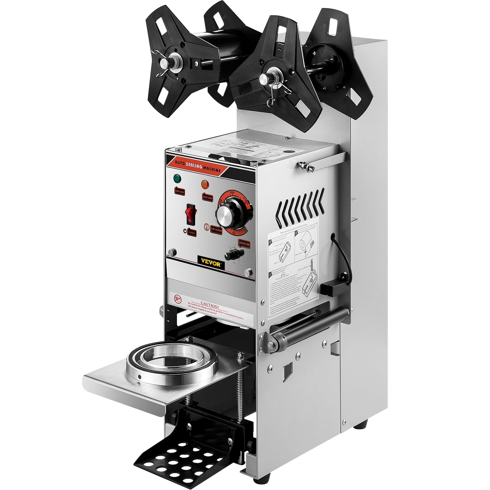 KFFKFF Persistent Bag Strip Sealing Device, Seal Range of 0.24-0.47 in/6-12 mm, Horizontal Strip Sealing Equipment with Digital Heat Regulation, Carbon Steel Bag Closure