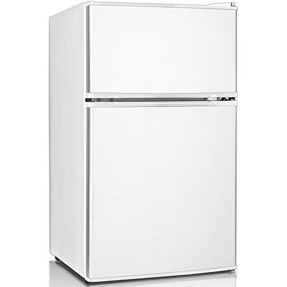 Keystone New Standard 3.1 Cu. ft. 18.5 in W Compact Standard Door Refrigerator/Freezer, White, KSTRC312CW