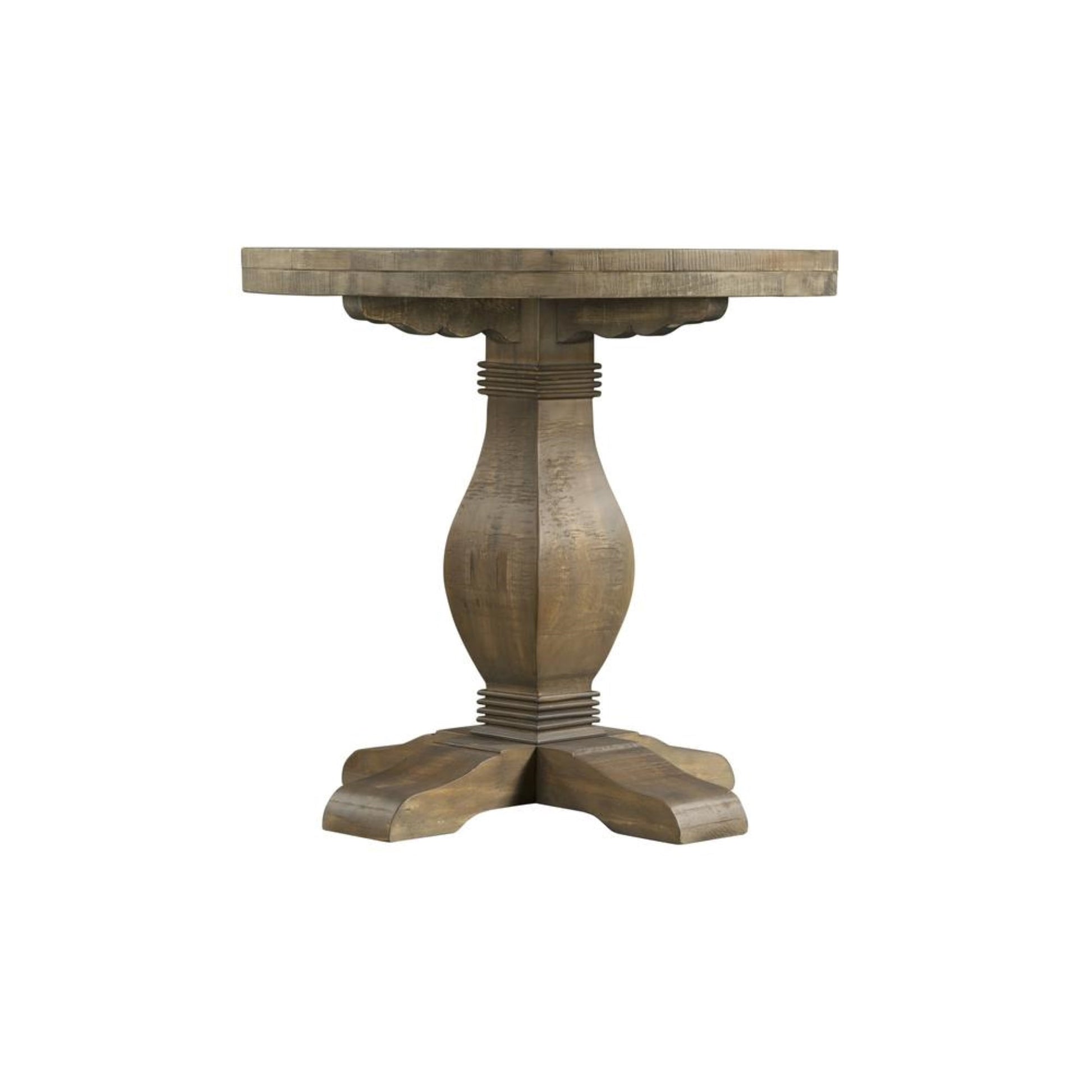 Martin Svensson Home Napa Solid Wood Round End Table Reclaimed Natural Brown