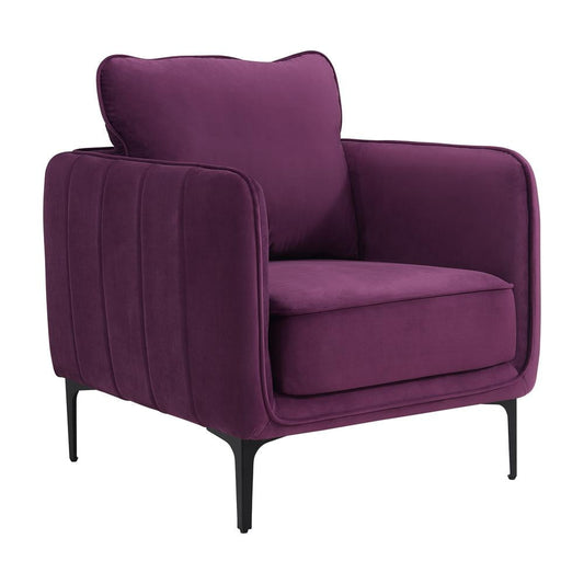 Picket House Furnishings Reale Chair in Lavish 152 Purple Velvet