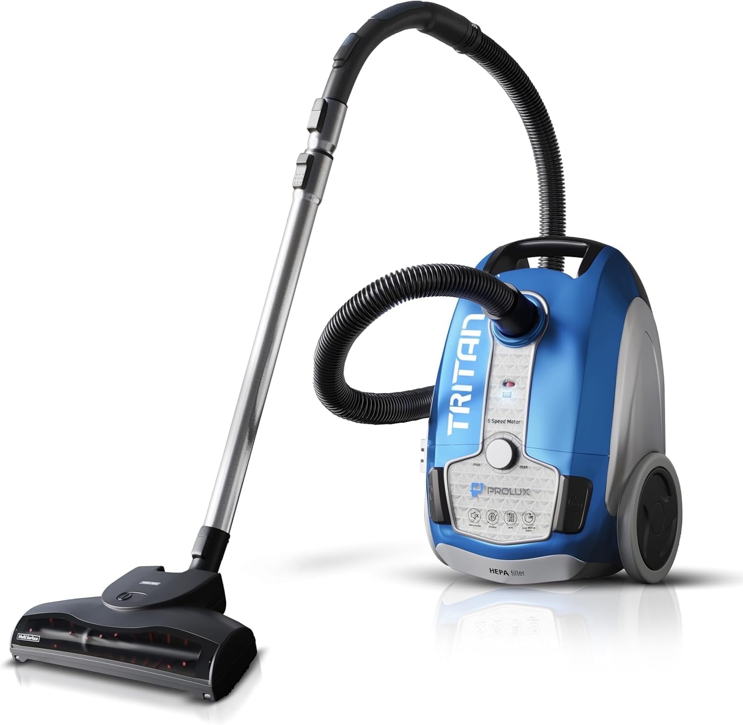 Prolux Tritan Canister Vacuum HEPA Sealed Hard Floor Vacuum With Powerful 12 Amp Motor