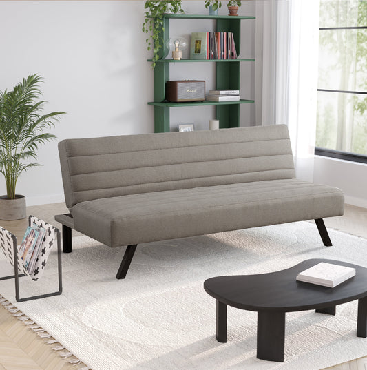 Serta Danbury Modern Twin Futon, Taupe Woven Fabric