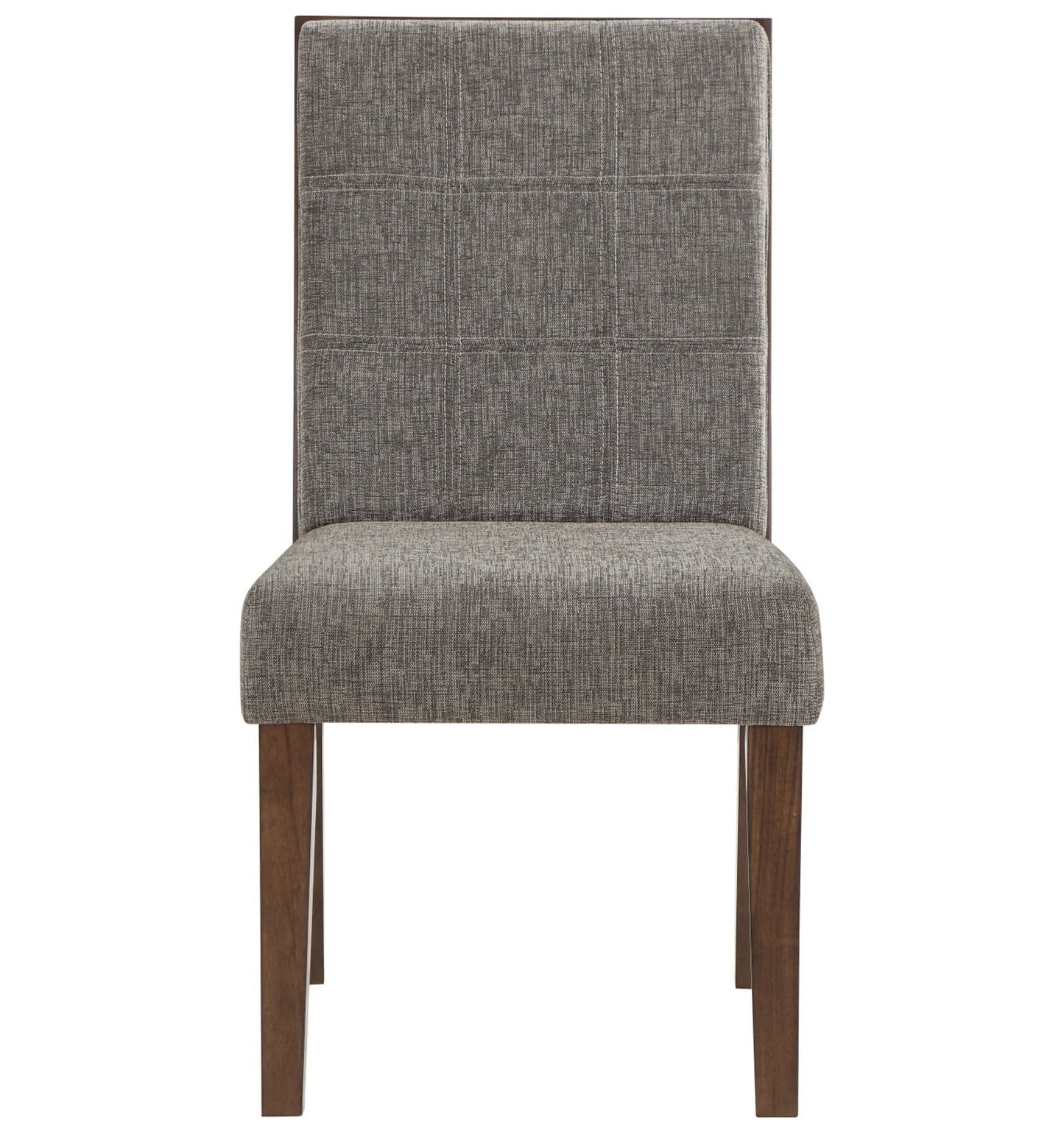 Steve Silver Mid-Century Modern Upholstered Quinn Side Chair, Set of 2, Gray