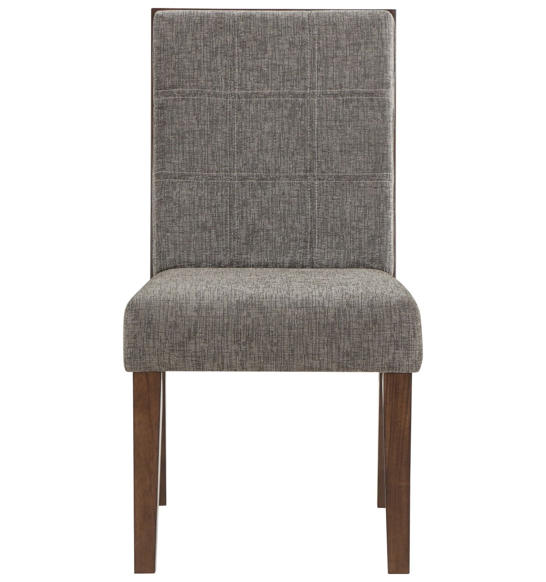 Steve Silver Mid-Century Modern Upholstered Quinn Side Chair, Set of 2, Gray