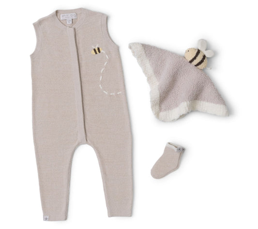 Barefoot Dreams CozyChic Ultra Lite Baby Bee Onesie Set