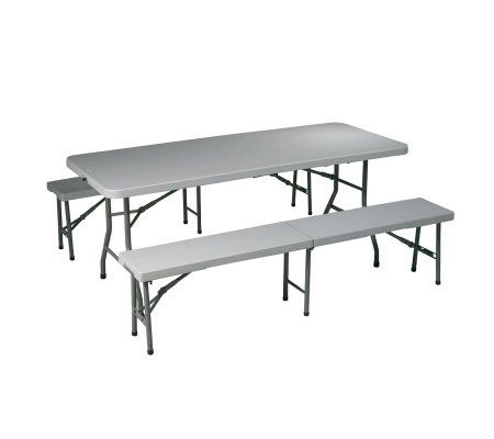 Office Star Products 3 Piece Folding Table andBench Set