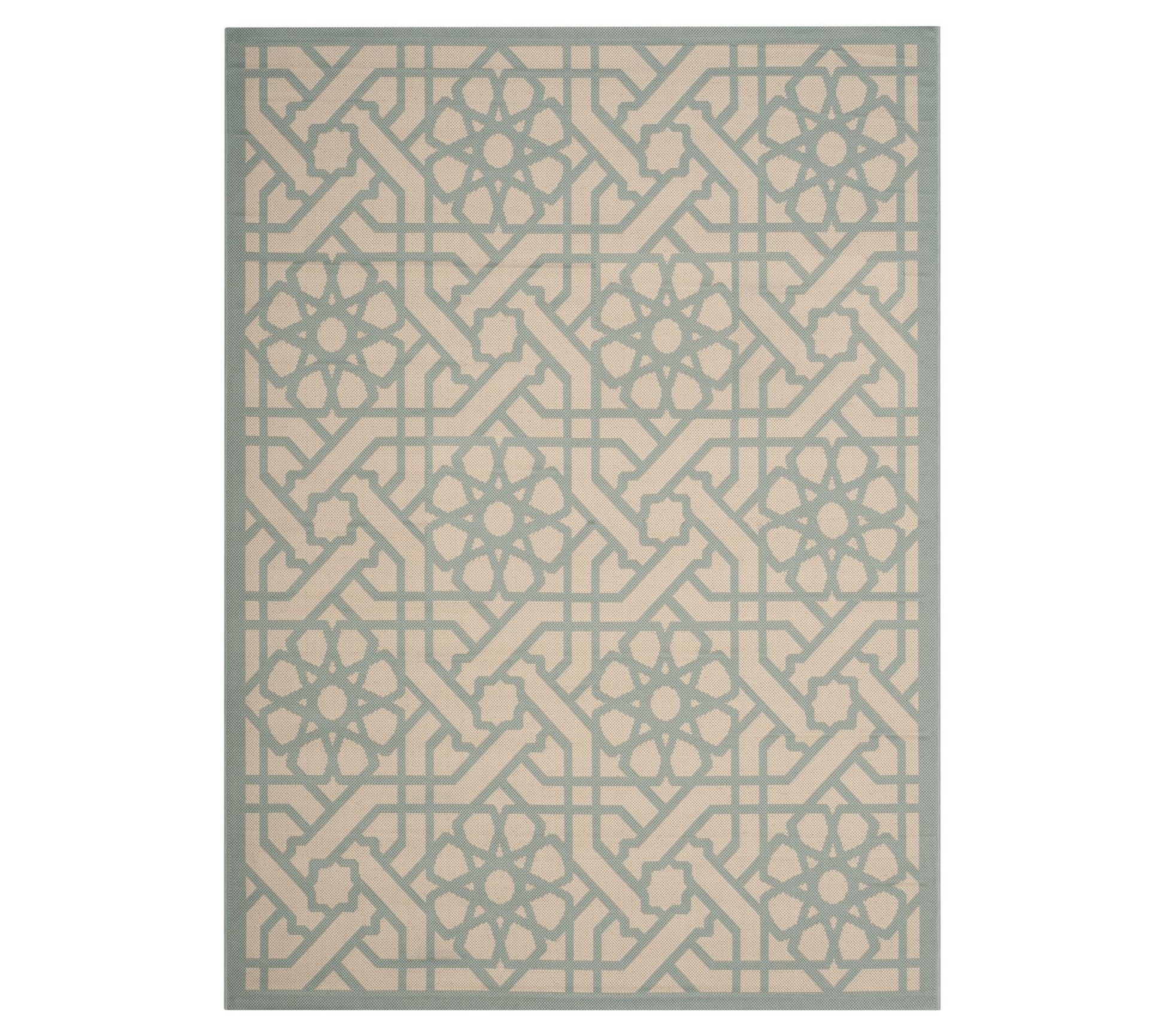 Martha Stewart Outdoor Triumph Teal 5'3" x 7'7" Rug