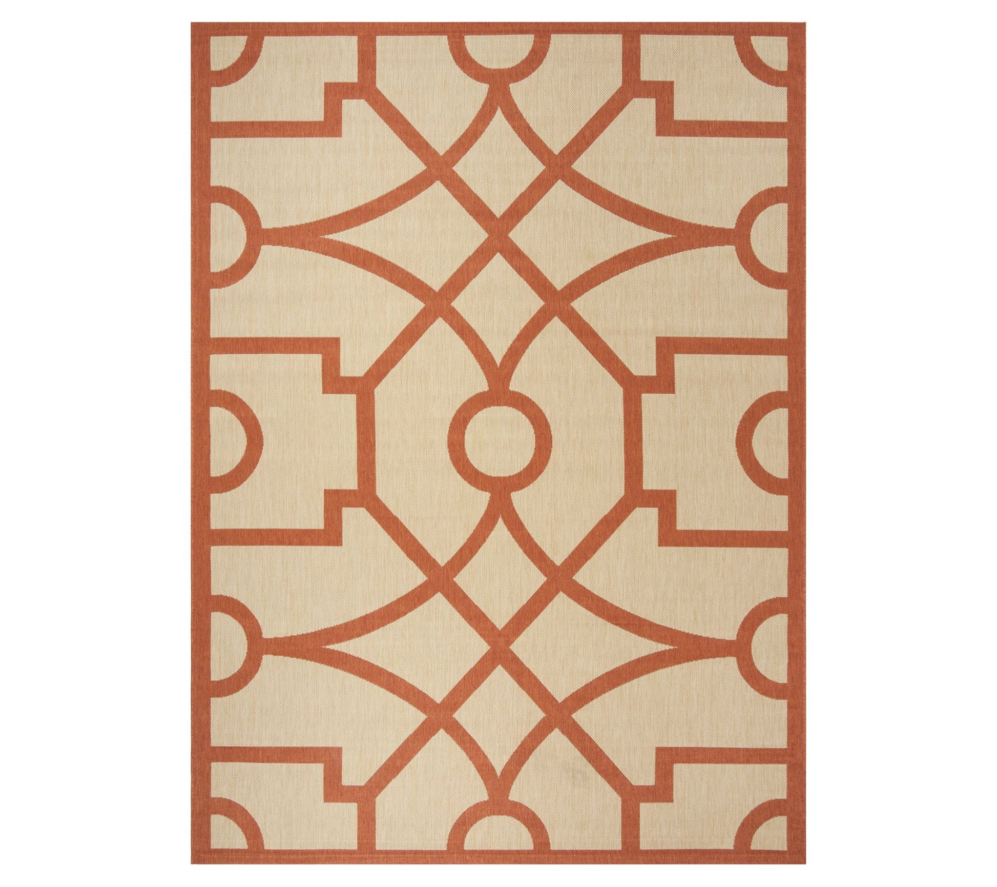 Martha Stewart Outdoor Fretwork Terracotta 6'7"x 9'6" Rug