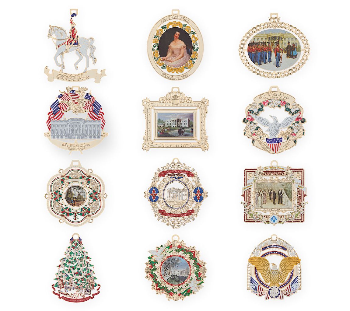 The White House Christmas Replica Ornament Miniatures -2nd Set