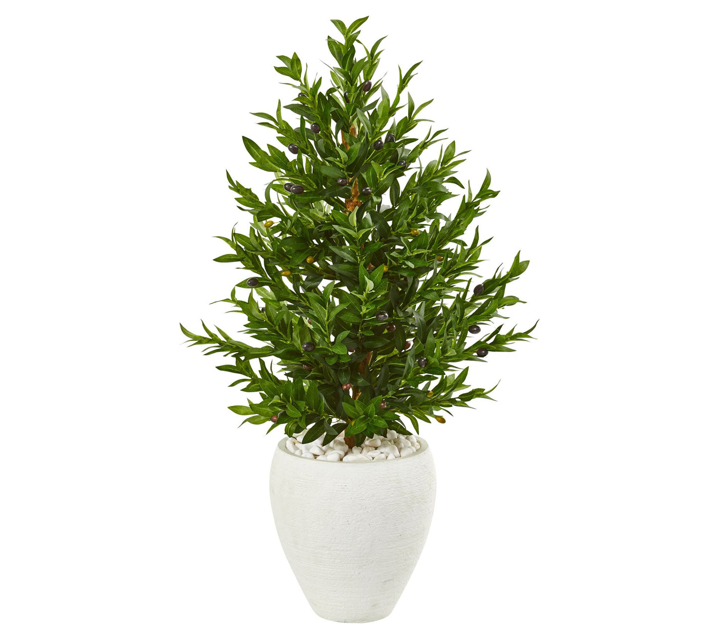 3.5' Olive Cone Topiary in Planter UV Resistant