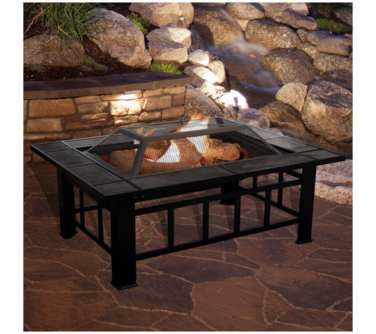 Nature Spring 37" Fire Pit- Marble Tile Design