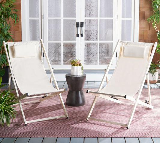 Camlin Outdoor Sling Chairs, Set of 2 by Safavieh