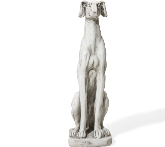 Glitzhome Elegant Sitting Dog Lawn Garden Statue