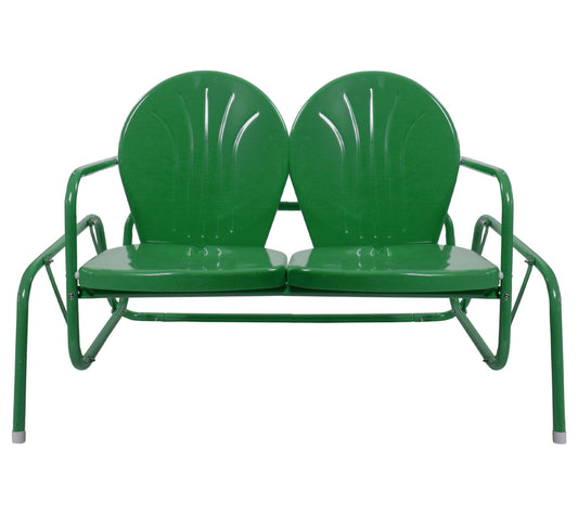 Northlight Outdoor Retro Metal Tulip Double Glider
