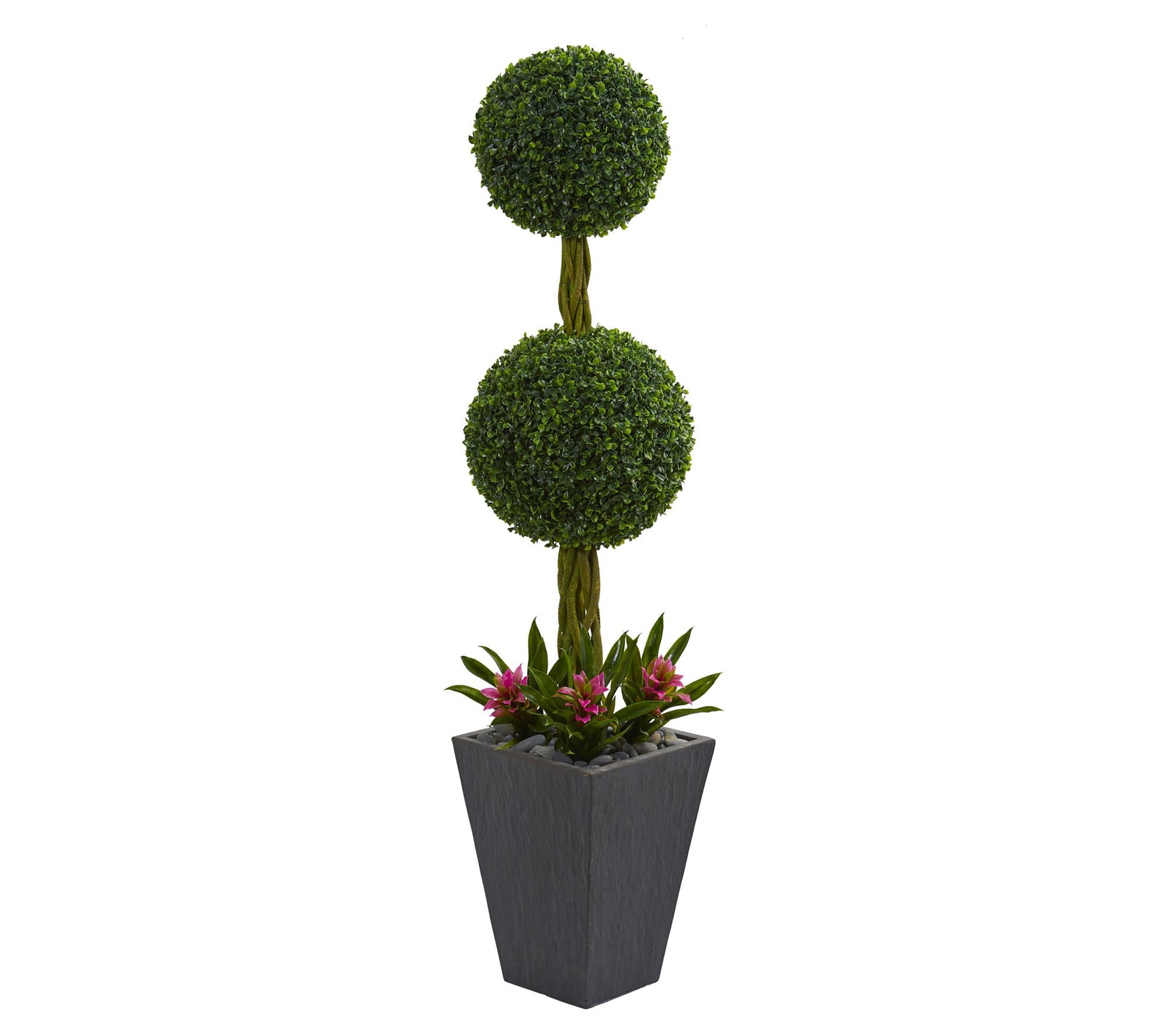 Nearly Natural 5' Boxwood Ball Topiary in SlateI/O