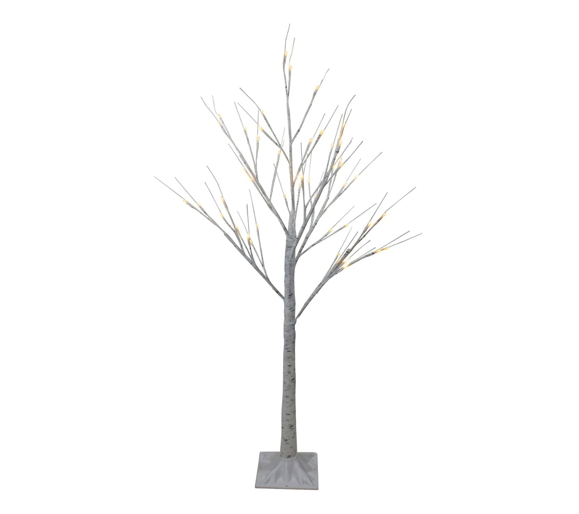 Northlight 4' White Birch Tree Outdoor Decor -hite Lights