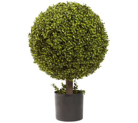 27" Boxwood Ball Topiary by Nearly Natural