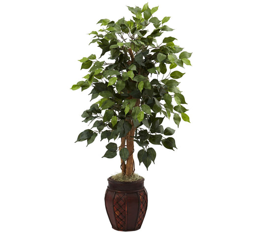 44" Ficus Tree with Decorative Planter by Nearly Natural