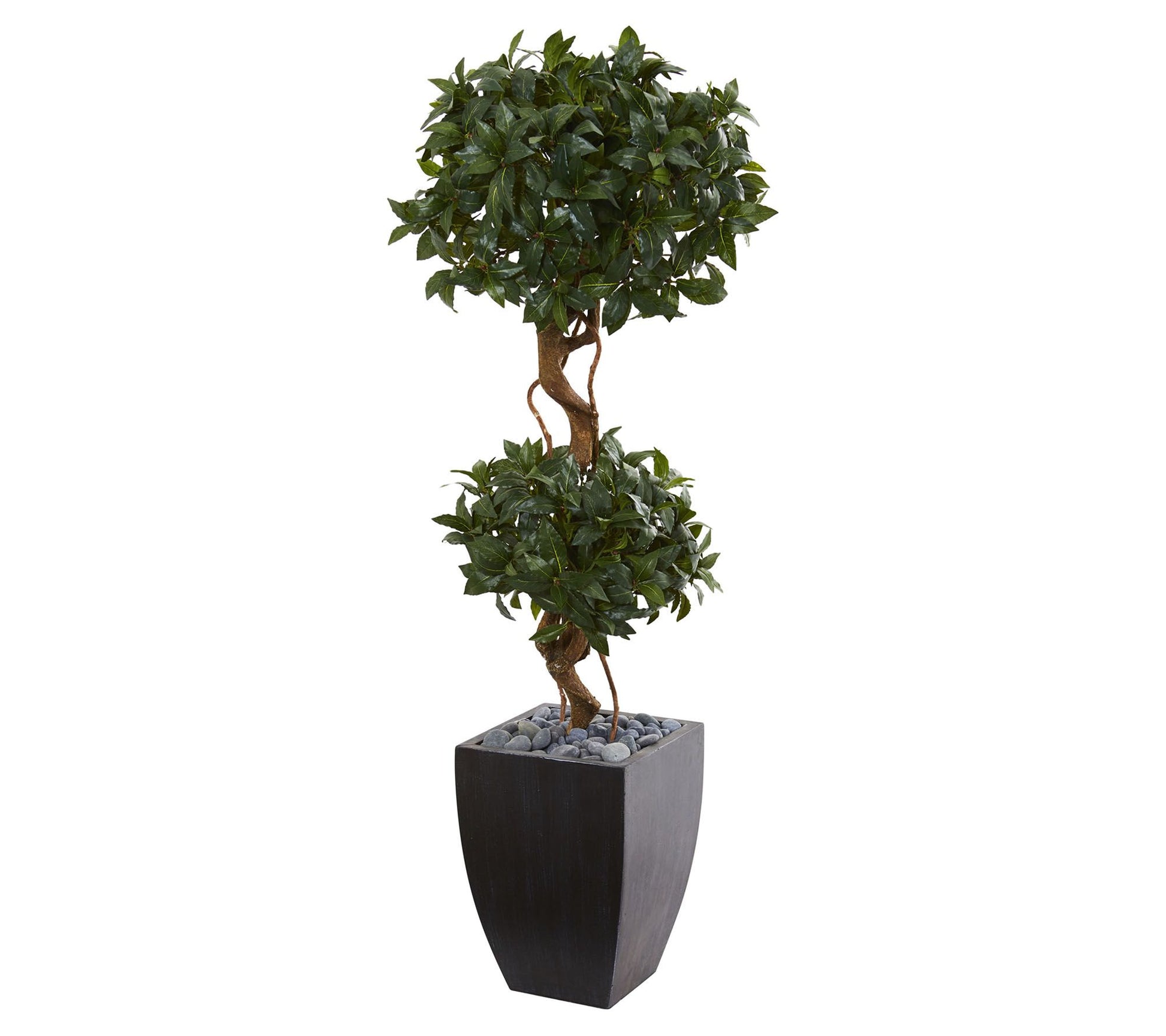 4.5' Sweet Bay Double Topiary Tree by Nearly Natural
