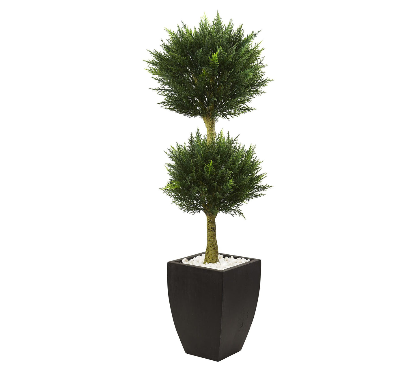 4.5' Cypress Topiary with Planter by Nearly Natural