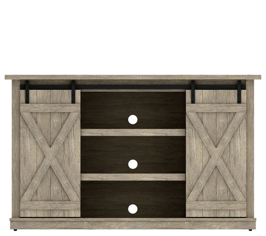 Bell'O Cottonwood TV Stand w/ Barn Doors for TVs up to 60"