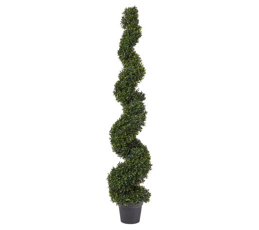 Pure Garden Decorative Spiral Faux Boxwood Topiary