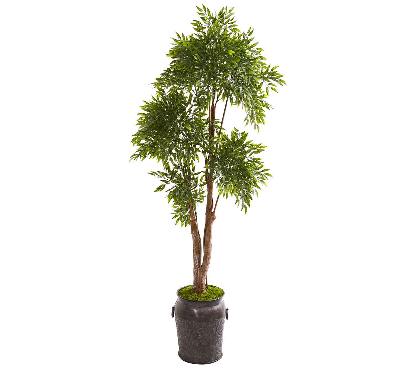 82" Ruscus Tree in Planter by Nearly Natural