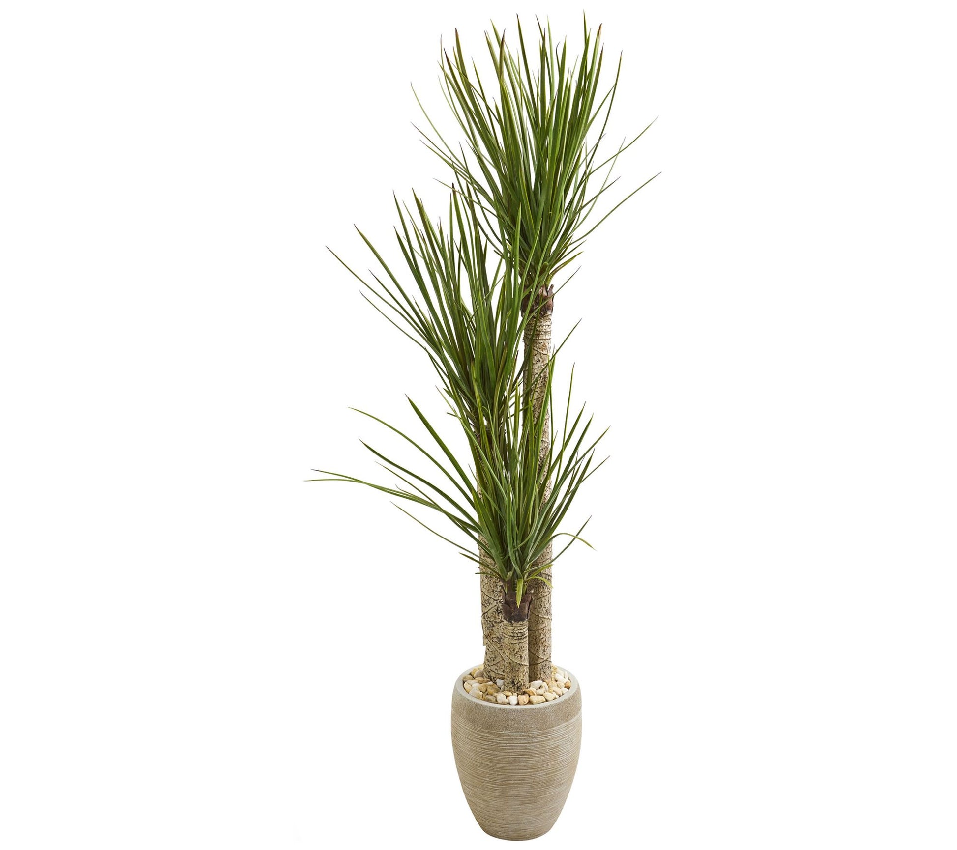 64" Yucca Tree in Sand-Colored Planter by Nearly Natural