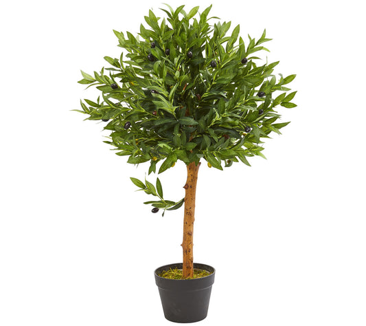 34" Olive Topiary Artificial Tree by Nearly Natural