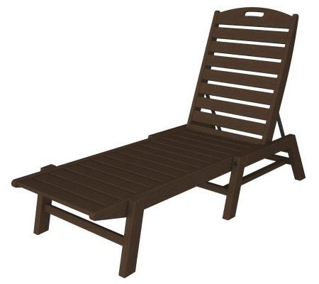 POLYWOOD Nautical Chaise Lounge Without Arms